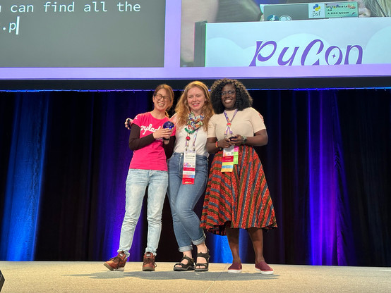 Outstanding PyLadies Award Recipients: Abigail Mesrenyame Dogbe, Maaya Ishida, and Jessica Greene